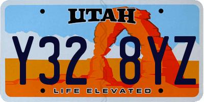 UT license plate Y328YZ