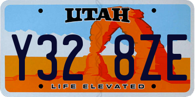 UT license plate Y328ZE