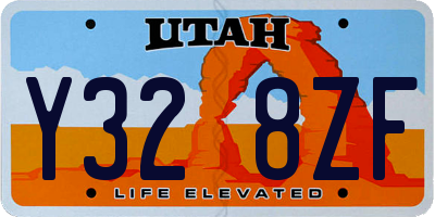 UT license plate Y328ZF