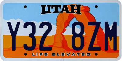 UT license plate Y328ZM