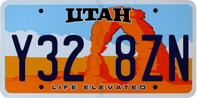 UT license plate Y328ZN