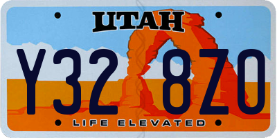UT license plate Y328ZO