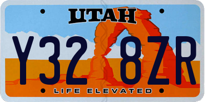 UT license plate Y328ZR
