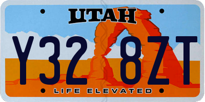 UT license plate Y328ZT
