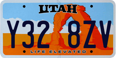 UT license plate Y328ZV