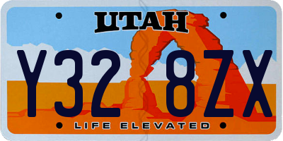 UT license plate Y328ZX