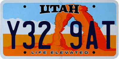 UT license plate Y329AT