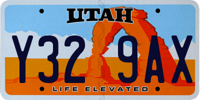 UT license plate Y329AX