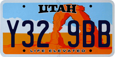UT license plate Y329BB
