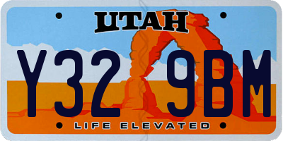 UT license plate Y329BM