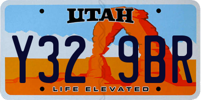 UT license plate Y329BR