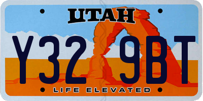 UT license plate Y329BT
