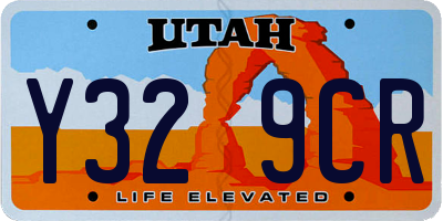 UT license plate Y329CR