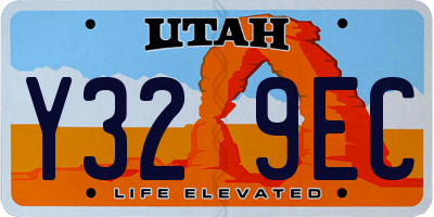 UT license plate Y329EC