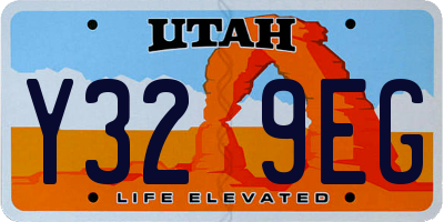UT license plate Y329EG