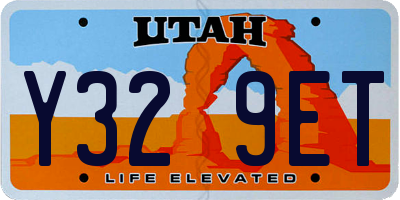 UT license plate Y329ET