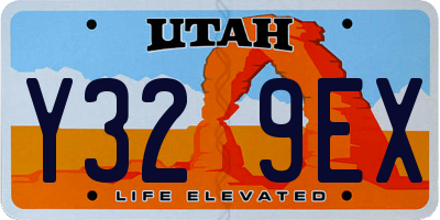 UT license plate Y329EX