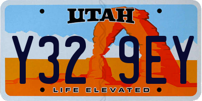 UT license plate Y329EY