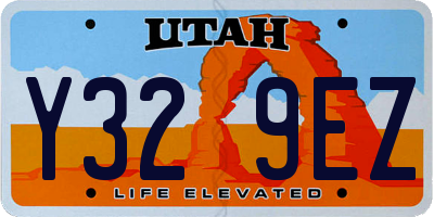 UT license plate Y329EZ
