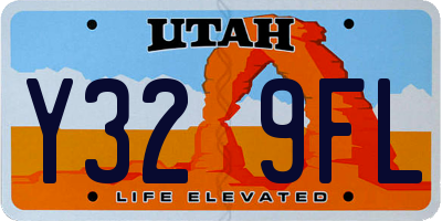 UT license plate Y329FL