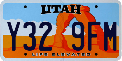 UT license plate Y329FM