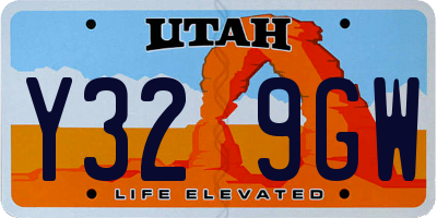 UT license plate Y329GW