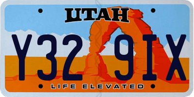 UT license plate Y329IX