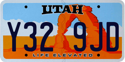 UT license plate Y329JD