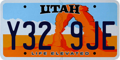 UT license plate Y329JE