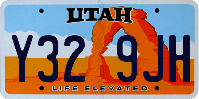 UT license plate Y329JH