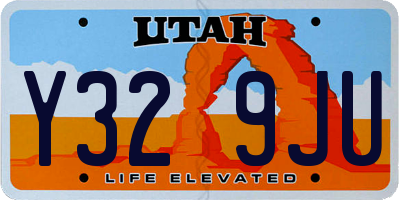 UT license plate Y329JU
