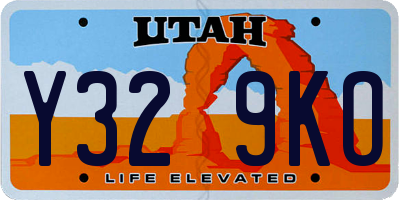 UT license plate Y329KO