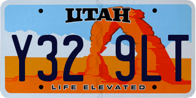 UT license plate Y329LT