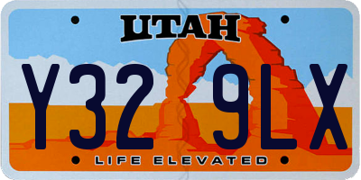 UT license plate Y329LX