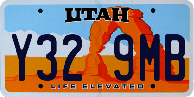 UT license plate Y329MB