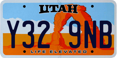 UT license plate Y329NB