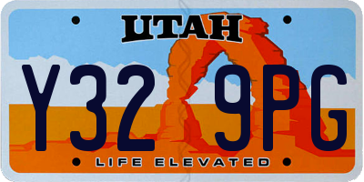 UT license plate Y329PG