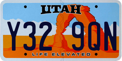 UT license plate Y329QN