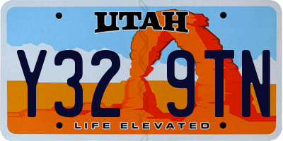 UT license plate Y329TN