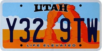 UT license plate Y329TW
