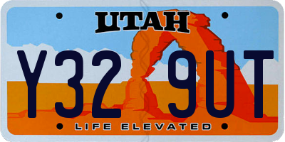 UT license plate Y329UT