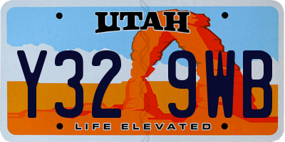 UT license plate Y329WB