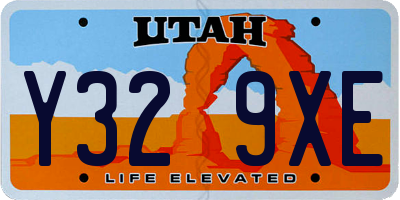 UT license plate Y329XE