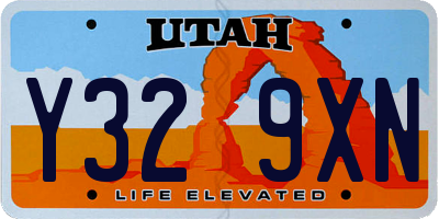 UT license plate Y329XN