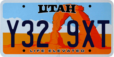 UT license plate Y329XT