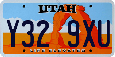 UT license plate Y329XU