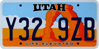 UT license plate Y329ZB