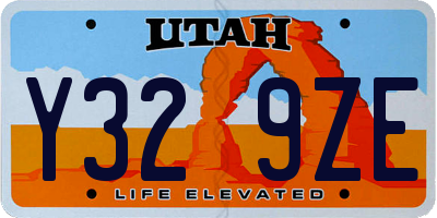 UT license plate Y329ZE