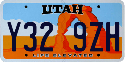 UT license plate Y329ZH