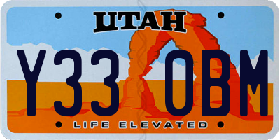 UT license plate Y330BM